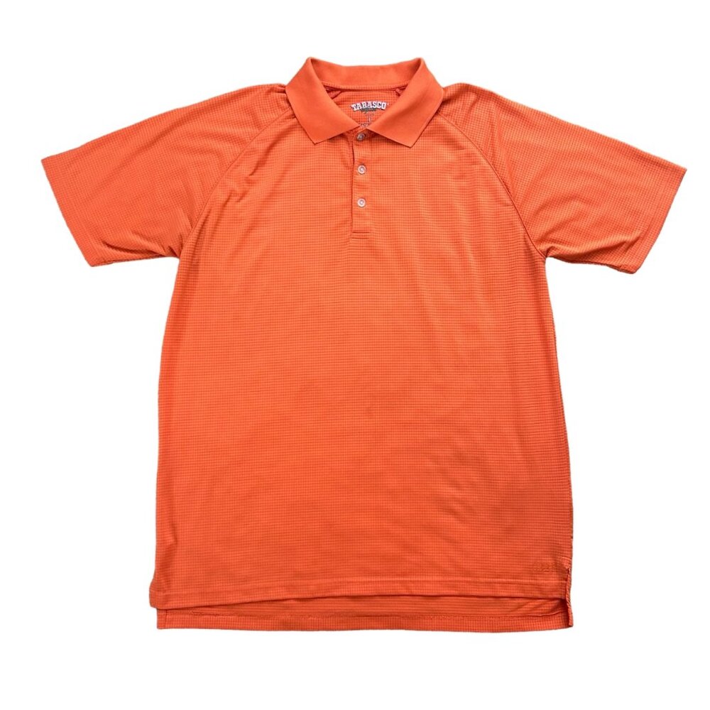 Tabasco Sport Mens Golf Polo Large‎ Orange Performance Stretch Dry Wicking
